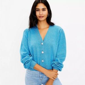 🔥 2 for $25 LOFT | Jeweled Button Cardigan